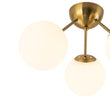 Load image into Gallery viewer, Farmhouze Light - Modern Brass 3 - Light Rounded Glass Sphere Ceiling Fixture - Ceiling Light - Transparent Glass - 
