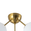 Load image into Gallery viewer, Farmhouze Light - Modern Brass 3 - Light Rounded Glass Sphere Ceiling Fixture - Ceiling Light - Transparent Glass - 
