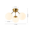 Load image into Gallery viewer, Farmhouze Light - Modern Brass 3 - Light Rounded Glass Sphere Ceiling Fixture - Ceiling Light - Transparent Glass - 
