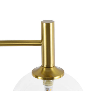 Farmhouze Light - Modern Brass 4 - Light Glass Globe Bathroom Vanity Light - Chandelier - Opal - 