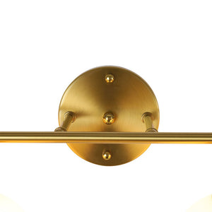 Farmhouze Light - Modern Brass 4 - Light Glass Globe Bathroom Vanity Light - Chandelier - Opal - 