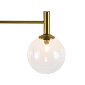 Farmhouze Light - Modern Brass 4 - Light Glass Globe Bathroom Vanity Light - Chandelier - Opal - 