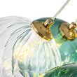 Load image into Gallery viewer, Farmhouze Light - Modern Brass Cluster Glass Globe Blue Bubble Chandelier - Chandelier - Green - 
