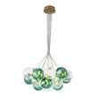 Load image into Gallery viewer, Farmhouze Light - Modern Brass Cluster Glass Globe Blue Bubble Chandelier - Chandelier - Green - 
