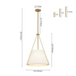 Load image into Gallery viewer, Farmhouze Light-Modern Brass Fabric Round Tapered Lantern Chandelier-Chandelier-Brass-
