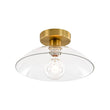 Load image into Gallery viewer, Farmhouze Light - Modern Brass Round Glass Dome Single Ceiling Light - Ceiling Light - Brass - 
