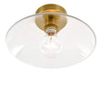 Load image into Gallery viewer, Farmhouze Light - Modern Brass Round Glass Dome Single Ceiling Light - Ceiling Light - Brass - 
