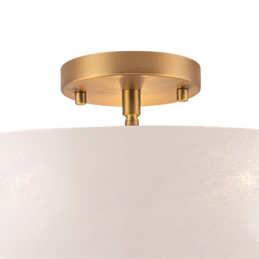Farmhouze Light - Modern Brass Single Glossy Milk Cloudy Glass Ceiling Light - Ceiling Light - Brass - 