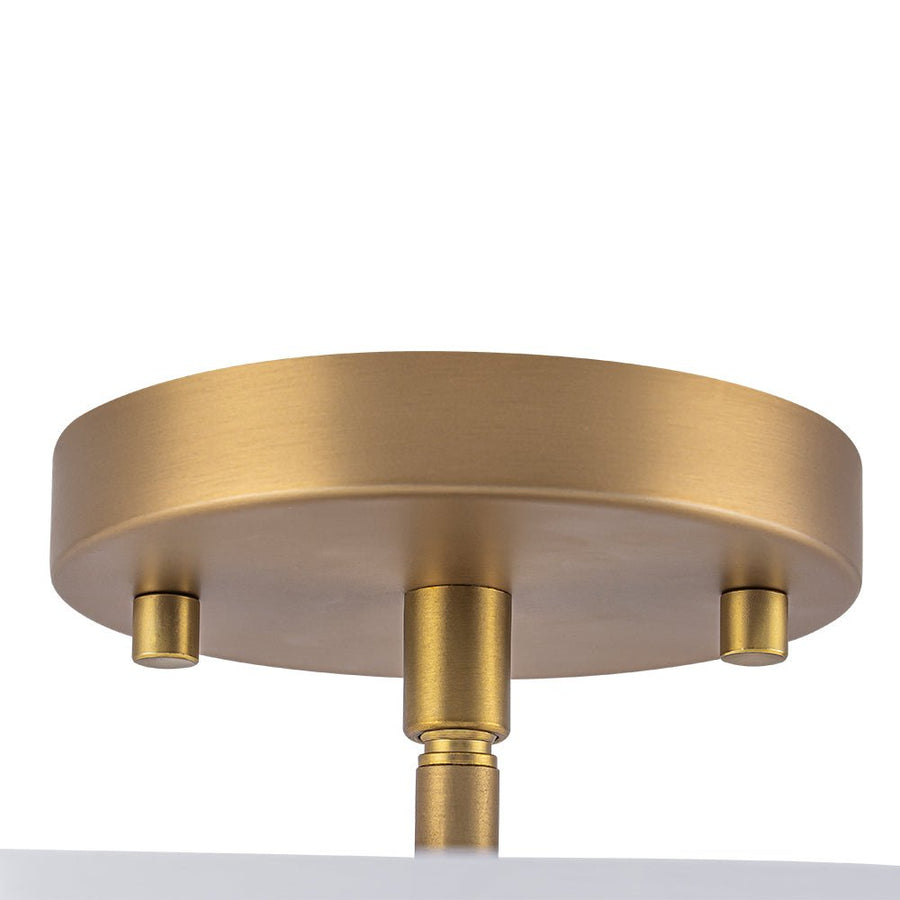 Farmhouze Light - Modern Brass Single Glossy Milk Cloudy Glass Ceiling Light - Ceiling Light - Brass - 