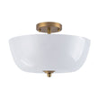 Load image into Gallery viewer, Farmhouze Light - Modern Brass Single Glossy Milk Cloudy Glass Ceiling Light - Ceiling Light - Brass - 
