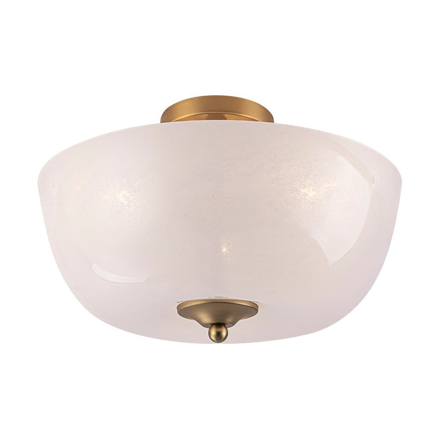 Farmhouze Light - Modern Brass Single Glossy Milk Cloudy Glass Ceiling Light - Ceiling Light - Brass - 