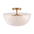 Load image into Gallery viewer, Farmhouze Light - Modern Brass Single Glossy Milk Cloudy Glass Ceiling Light - Ceiling Light - Brass - 
