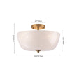 Load image into Gallery viewer, Farmhouze Light - Modern Brass Single Glossy Milk Cloudy Glass Ceiling Light - Ceiling Light - Brass - 
