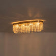 Load image into Gallery viewer, Farmhouze Light-Modern Brass Tiered Textured Glass Linear Island Flush Mount-Ceiling Light-25.6 in-
