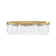 Load image into Gallery viewer, Farmhouze Light-Modern Brass Tiered Textured Glass Linear Island Flush Mount-Ceiling Light-25.6 in-
