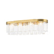 Load image into Gallery viewer, Farmhouze Light-Modern Brass Tiered Textured Glass Linear Island Flush Mount-Ceiling Light-25.6 in-
