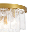 Load image into Gallery viewer, Farmhouze Light-Modern Brass Tiered Textured Glass Round Flush Mount-Ceiling Light-15.7 in-
