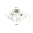 Load image into Gallery viewer, Farmhouze Light - Modern Crystal Floral Firework Starburst Semi Flush Mount - Ceiling Light - Chrome - 
