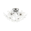 Load image into Gallery viewer, Farmhouze Light - Modern Crystal Floral Firework Starburst Semi Flush Mount - Ceiling Light - Chrome - 
