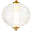 Load image into Gallery viewer, Farmhouze Light - Modern Dimmable LED 5 - Light Striped Glass Cluster Pendant - Chandelier - Brass - 
