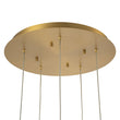 Load image into Gallery viewer, Farmhouze Light - Modern Dimmable LED 5 - Light Striped Glass Cluster Pendant - Chandelier - Brass - 
