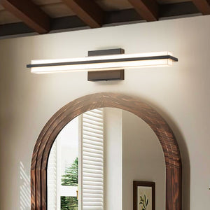 Farmhouze Light - Modern Dimmable LED Black Wide Bathroom Vanity Light - Wall Sconce - Black - 