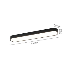 Farmhouze Light - Modern Dimmable LED Minimalism Oval Flush Mount Light - Ceiling Light - White - 
