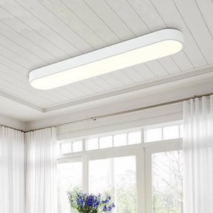 Farmhouze Light - Modern Dimmable LED Minimalism Oval Flush Mount Light - Ceiling Light - White - 