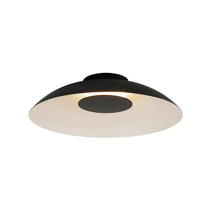 Farmhouze Light - Modern Dimmable LED Saucer Wide Dome Flush Mount Light - Ceiling Light - Black - 