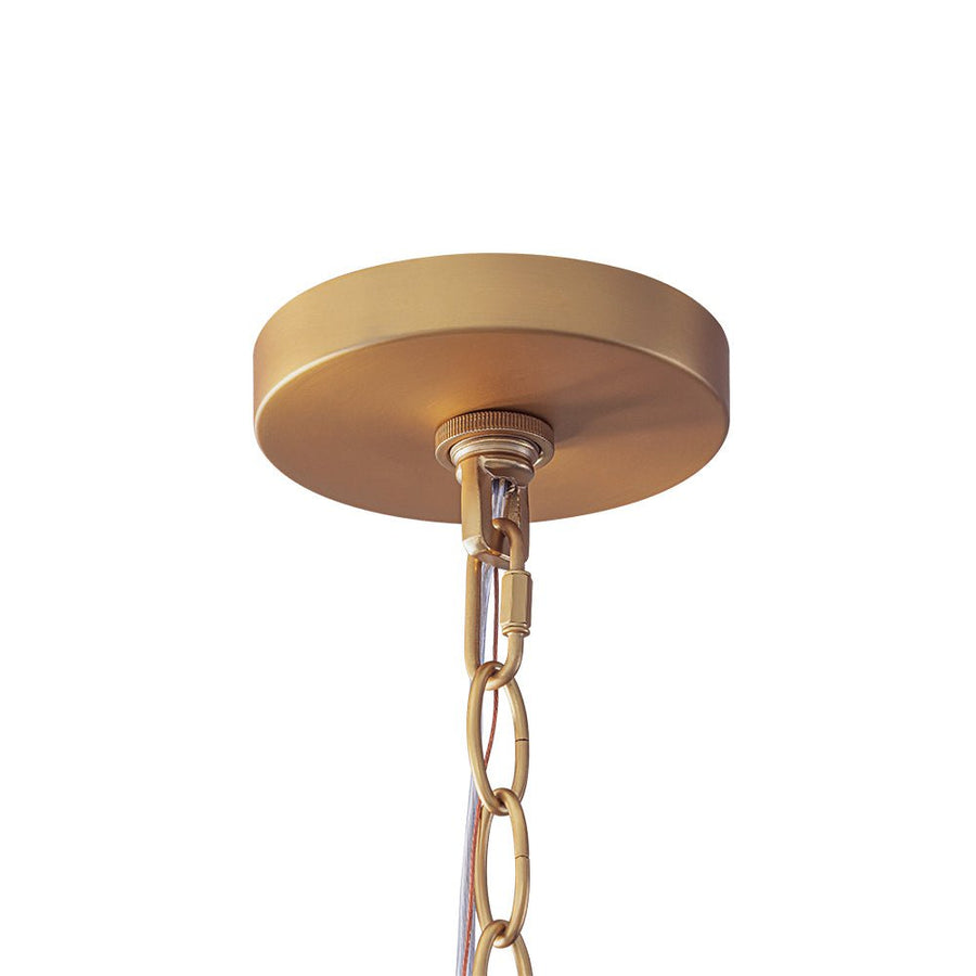 Farmhouze Light - Modern Elegant Brass Single Glossy Milk Cloudy Glass Pendant Light - Pendant - Brass - 