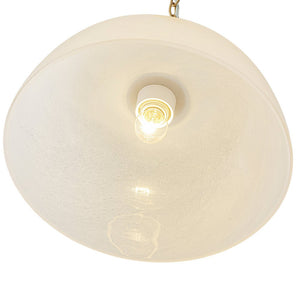 Farmhouze Light - Modern Elegant Brass Single Glossy Milk Cloudy Glass Pendant Light - Pendant - Brass - 