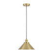 Load image into Gallery viewer, Farmhouze Light-Modern Farmhouse 1-Light Brass Metal Cone Shade Pendant-Pendant-1 Pack-
