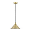 Load image into Gallery viewer, Farmhouze Light-Modern Farmhouse 1-Light Brass Metal Cone Shade Pendant-Pendant-1 Pack-
