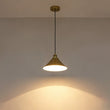 Load image into Gallery viewer, Farmhouze Light-Modern Farmhouse 1-Light Brass Metal Cone Shade Pendant-Pendant-1 Pack-
