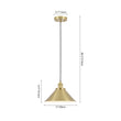 Load image into Gallery viewer, Farmhouze Light-Modern Farmhouse 1-Light Brass Metal Cone Shade Pendant-Pendant-1 Pack-
