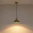Load image into Gallery viewer, Farmhouze Light-Modern Farmhouse 1-Light Brass Metal Cone Shade Pendant-Pendant-1 Pack-
