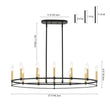 Load image into Gallery viewer, Farmhouze Light - Modern Farmhouse 12 - Light Candle Oblong Island Chandelier - Chandelier - 12 Bulbs - 
