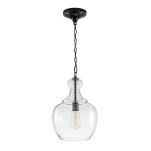Farmhouze Light - Modern Farmhouse Bell Glass Shade Single Pendant Light - Pendant - Brass - 
