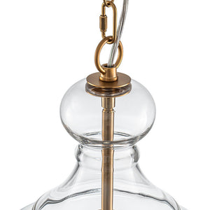 Farmhouze Light - Modern Farmhouse Bell Glass Shade Single Pendant Light - Pendant - Brass - 