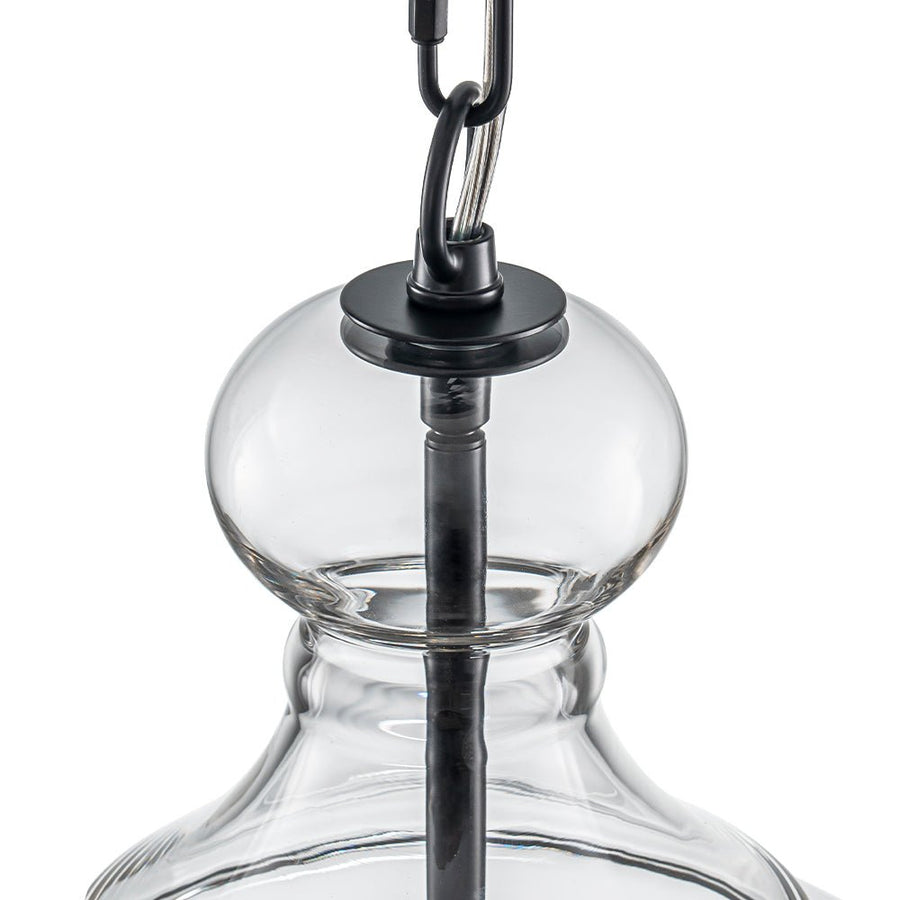 Farmhouze Light - Modern Farmhouse Bell Glass Shade Single Pendant Light - Pendant - Brass - 