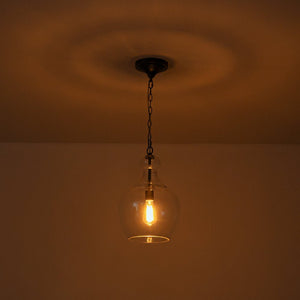 Farmhouze Light - Modern Farmhouse Bell Glass Shade Single Pendant Light - Pendant - Brass - 