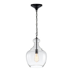 Farmhouze Light - Modern Farmhouse Bell Glass Shade Single Pendant Light - Pendant - Brass - 