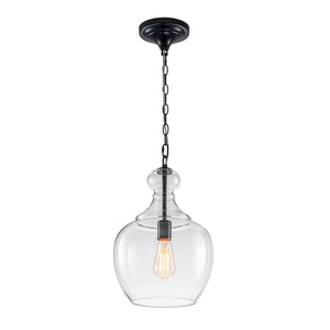 Farmhouze Light - Modern Farmhouse Bell Glass Shade Single Pendant Light - Pendant - Brass - 