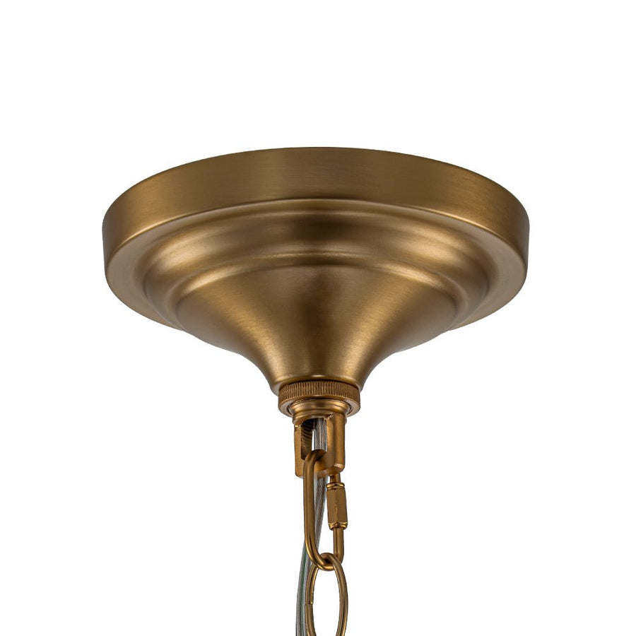 Farmhouze Light - Modern Farmhouse Bell Glass Shade Single Pendant Light - Pendant - Brass - 
