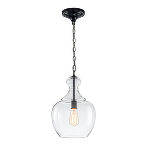 Farmhouze Light - Modern Farmhouse Bell Glass Shade Single Pendant Light - Pendant - Brass - 