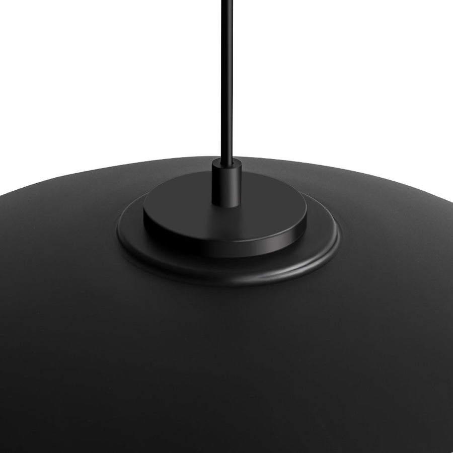 Farmhouze Light - Modern Farmhouse Black Saucer Oversized Dome Pendant - Chandelier - 30.7 in - 