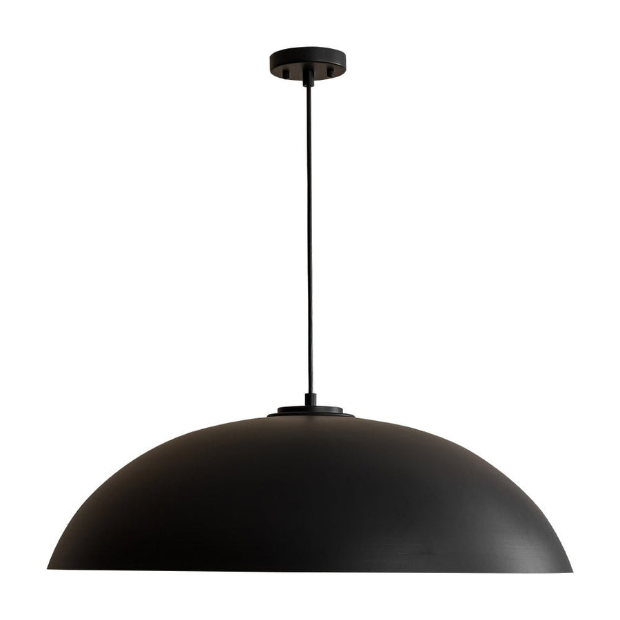 Farmhouze Light - Modern Farmhouse Black Saucer Oversized Dome Pendant - Chandelier - 30.7 in - 