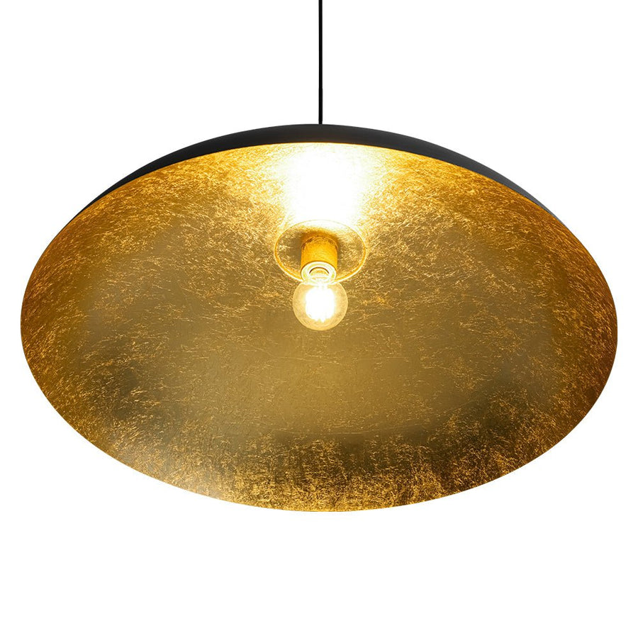 Farmhouze Light - Modern Farmhouse Black Saucer Oversized Dome Pendant - Chandelier - 30.7 in - 