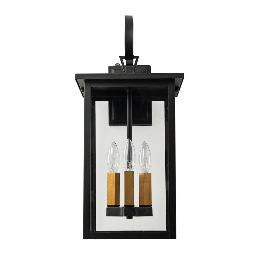 Farmhouze Light - Modern Farmhouse Candle Style Lantern Outdoor Wall Lamp - Wall Sconce - 3 - Light - 