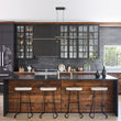Load image into Gallery viewer, Farmhouze Light-Modern Farmhouse Dimmable LED Linear Kitchen Island Pendant-Chandelier-Black-
